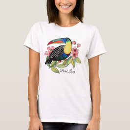 Camiseta Pájaro Turco Acuático Con Flores