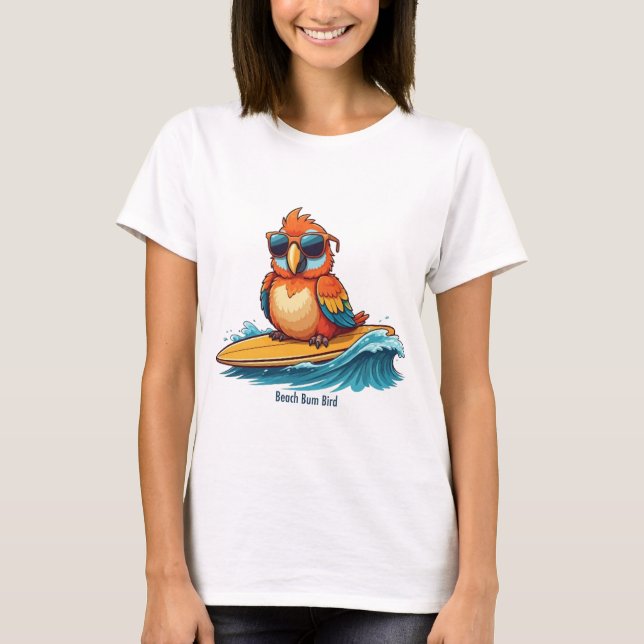 CAMISETA PÁJARO VAGABUNDO DE PLAYA (Anverso)