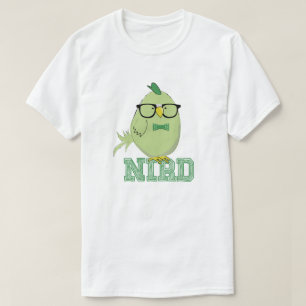Camiseta Pájaro Verde Lindo Nerdo