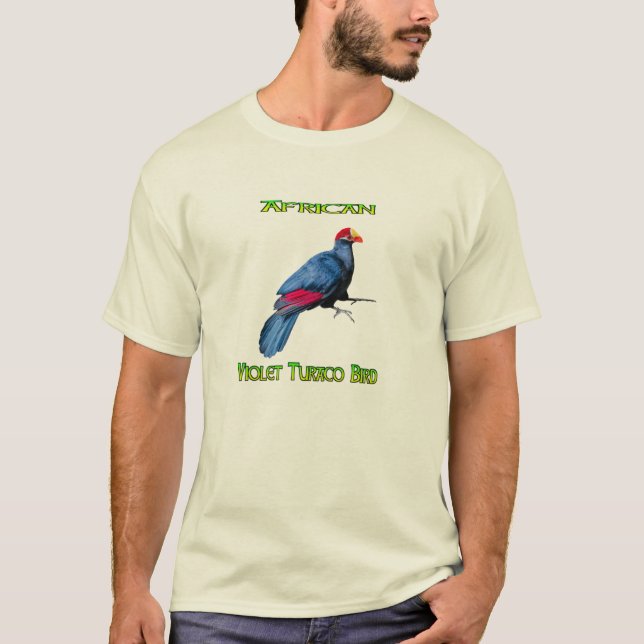 Camiseta Pájaro violeta de Turaco (Anverso)