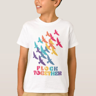 Camiseta Pájaros arcoíris se reúnen
