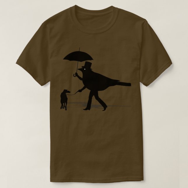 Camiseta Pájaros caminando por un perro (Diseño del anverso)