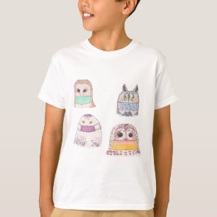 Camiseta Pájaros con máscaras faciales. Pájaros 2020