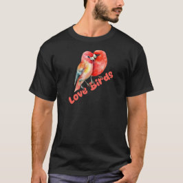 Camiseta Pájaros de Amor de San Valentín