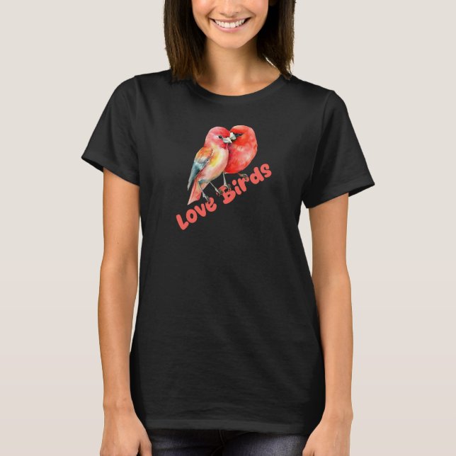 Camiseta Pájaros de Amor de San Valentín (Anverso)