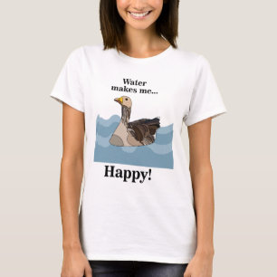 Camiseta Pájaros De Caballo Nadando En Un Observador De Ave