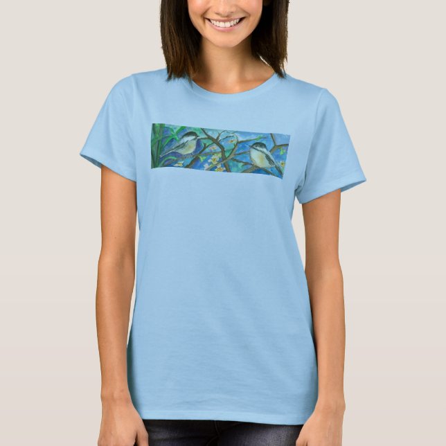 Camiseta Pájaros De Galleta En Pintura De Cuadros De Árbol (Anverso)