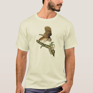 Camiseta Pájaros de John James Audubon del búho barrado de