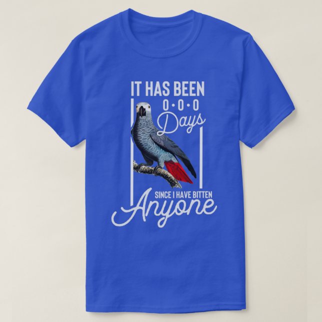 Camiseta Pájaros de loro gris africano (Diseño del anverso)