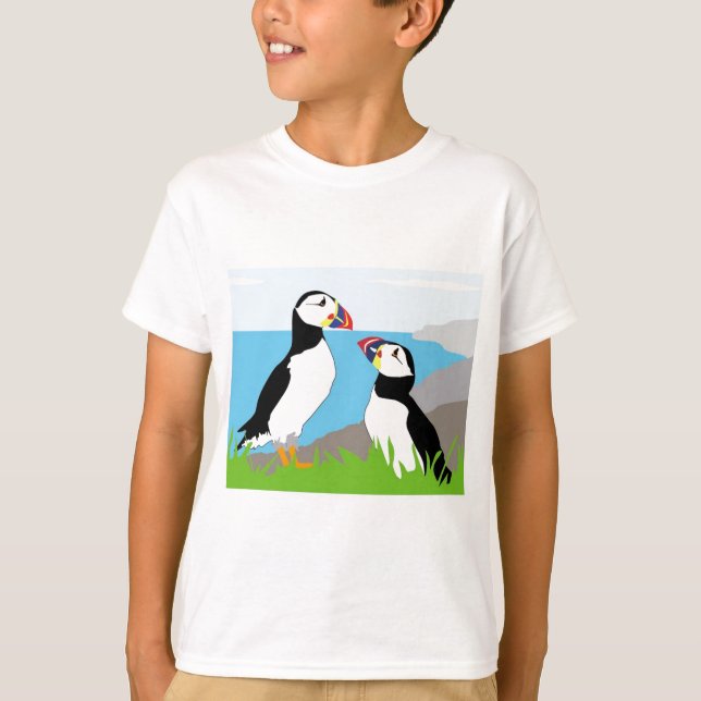 Camiseta Pájaros de mar del frailecillo (Anverso)