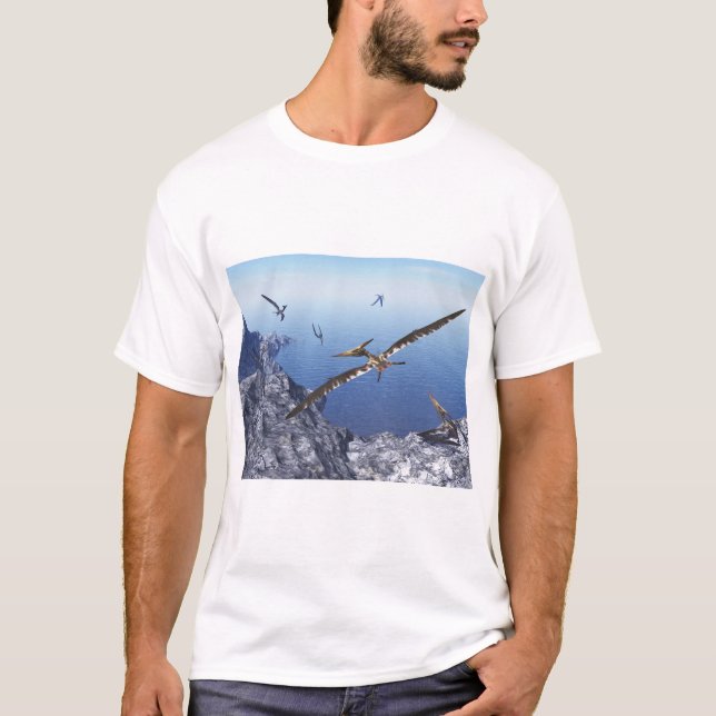 Camiseta Pájaros de Pteranodon - 3D rinden (Anverso)