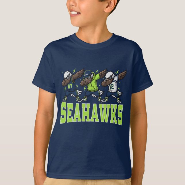Camiseta Pájaros de Seattle Seahawks haciendo Dabbing (Anverso)