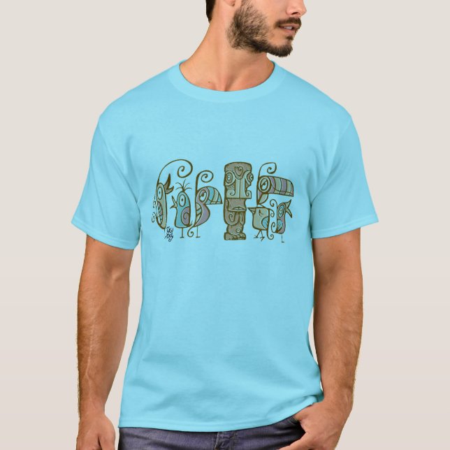 Camiseta Pájaros de Tiki y de Tiki de los años 60 (Anverso)