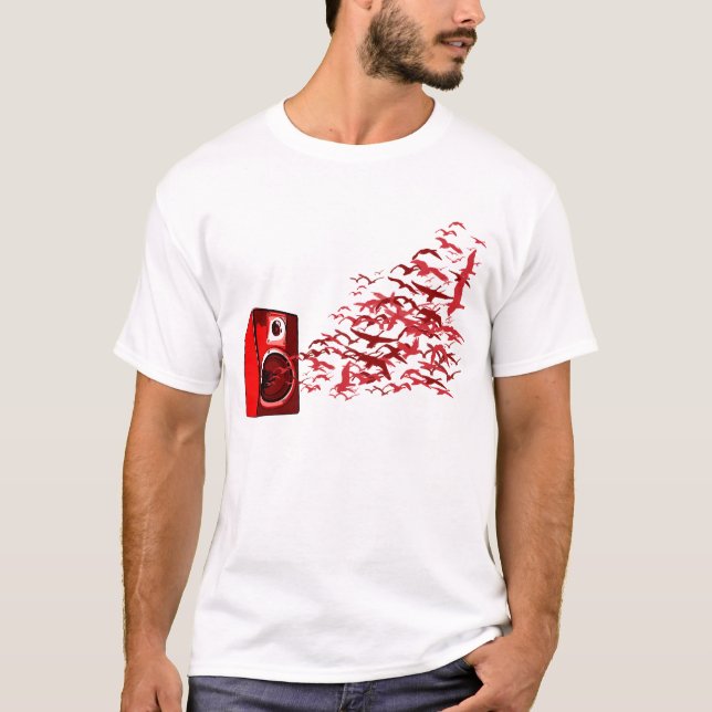 Camiseta Pájaros del altavoz (Anverso)