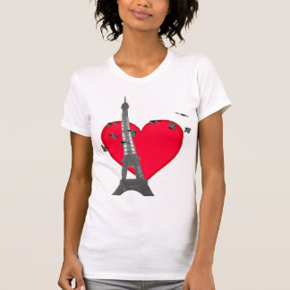 Camiseta Pájaros del amor de la torre Eiffel