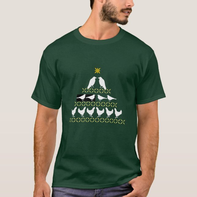 Camiseta Pájaros del Árbol de Navidad (Anverso)