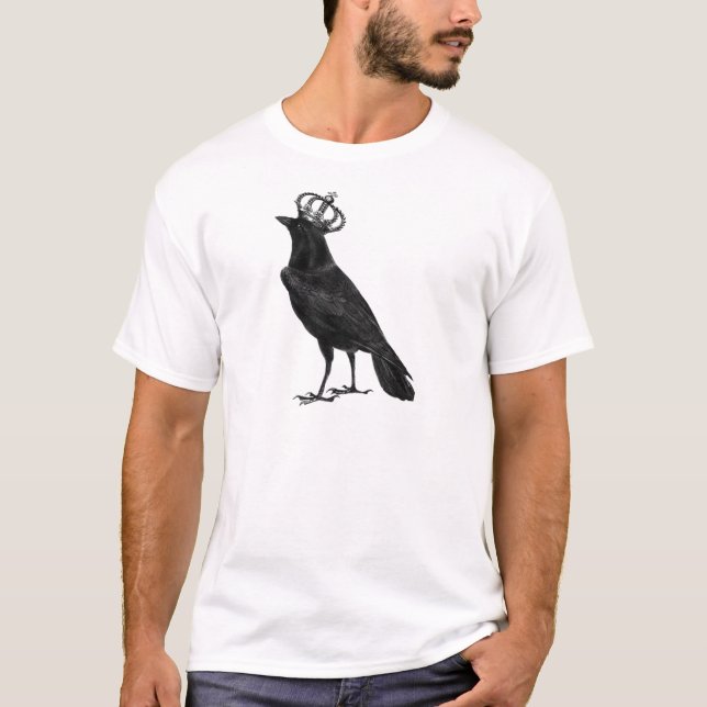 Camiseta Pájaros del pájaro del negro de la corona del (Anverso)