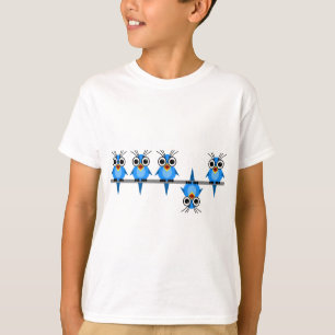 Camiseta pájaros divertidos