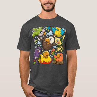 Camiseta Pájaros Doodles Hand Drake boy