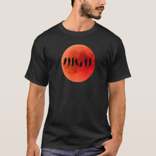 Camiseta Pájaros Eclipépticos Lunares De La Luna De Sangre