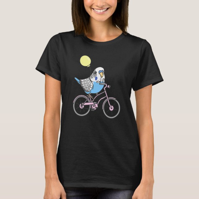 Camiseta Pájaros en bicicleta Dueño de Parrot Mascota Azul  (Anverso)