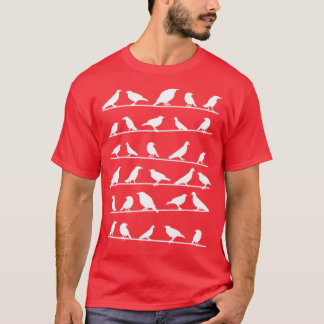 Camiseta Pájaros En Cabos De Pájaros Mirando Pájaros Mascot