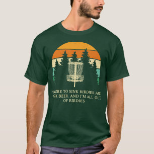 Camiseta Pájaros en el agua y cerveza para beber Disco Golf