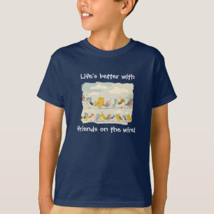 Camiseta Pájaros En El Alambre