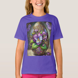 Camiseta Pájaros en flor violan el huevo de Pascua