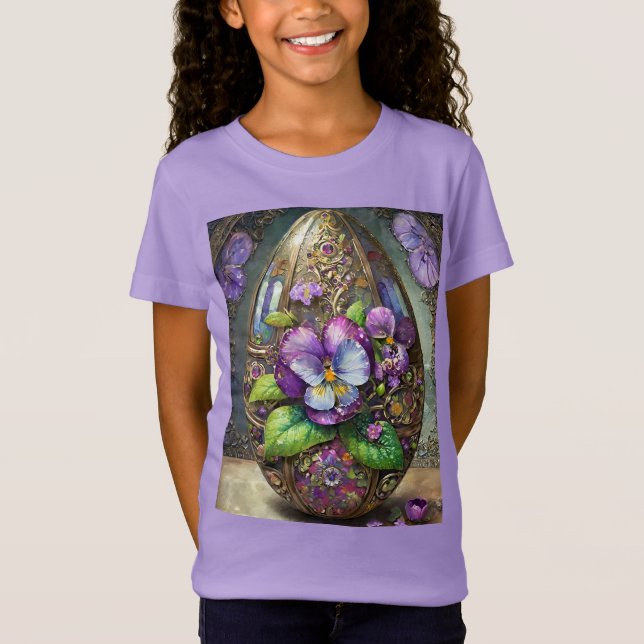 Camiseta Pájaros en flor violan el huevo de Pascua (Anverso)