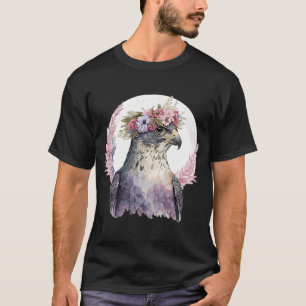 Camiseta Pájaros Falcon De Prey Flower Crown Floral Bird Wa