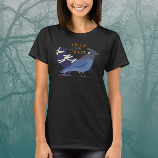 Camiseta Pájaros Halloween Truco o Tuit 