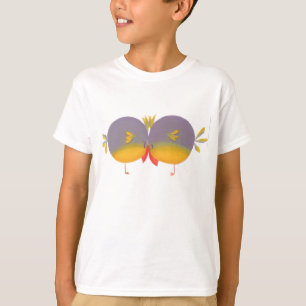 Camiseta Pájaros lindos tontos del dibujo animado