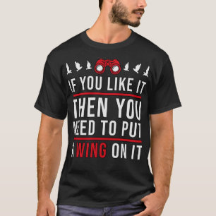 Camiseta Pájaros Mirando Un Ala En Ella Pájaros Observadore