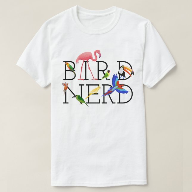 Camiseta Pájaros Nerd Tropical (Diseño del anverso)