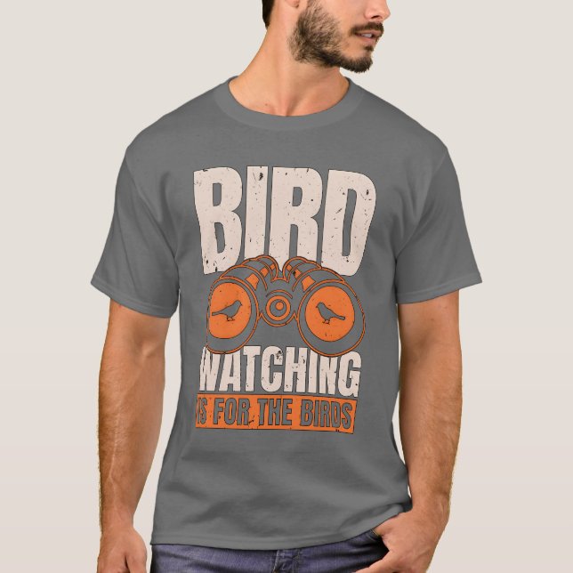 Camiseta Pájaros observando su catre de ornitología de los  (Anverso)
