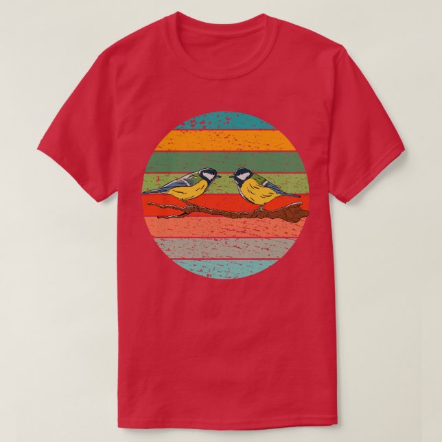 Camiseta Pájaros Tit Bird Mirando Aves (Diseño del anverso)