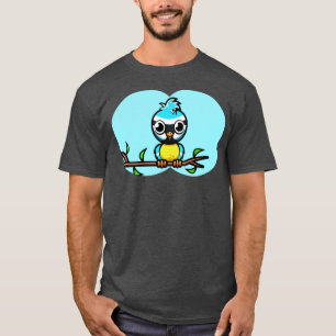 Camiseta Pájaros viendo azul el nerd de pájaro