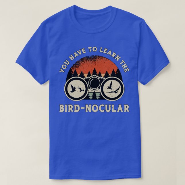 Camiseta Pájaros Vigilando El Pájaro Retro (Diseño del anverso)