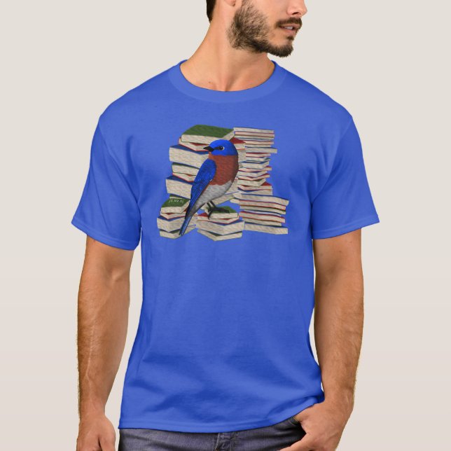 Camiseta Pájaros y libros de pájaros silvestres leyendo a p (Anverso)