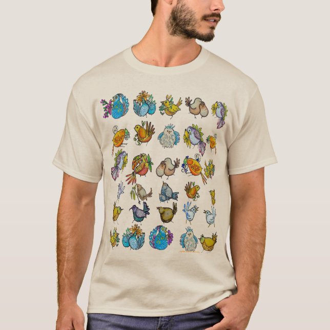 Camiseta Pájaros y pajaritos (Anverso)