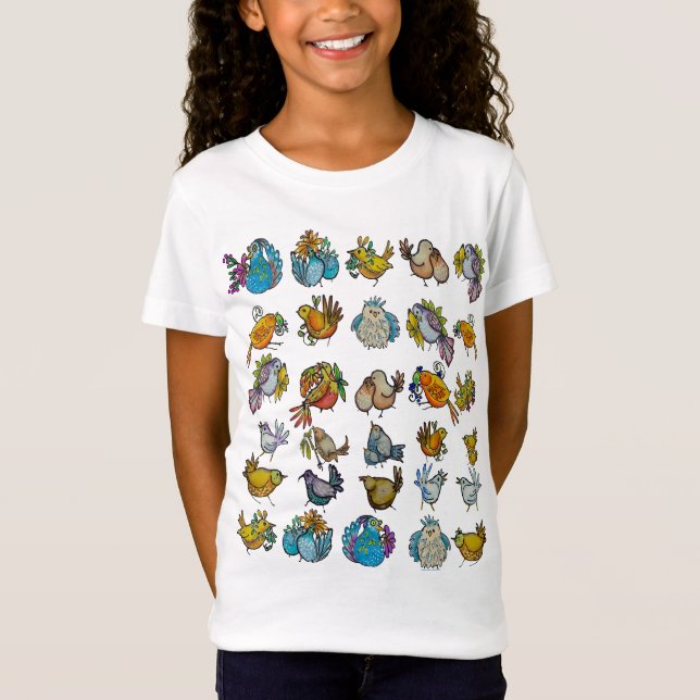 Camiseta Pájaros y pajaritos (Anverso)