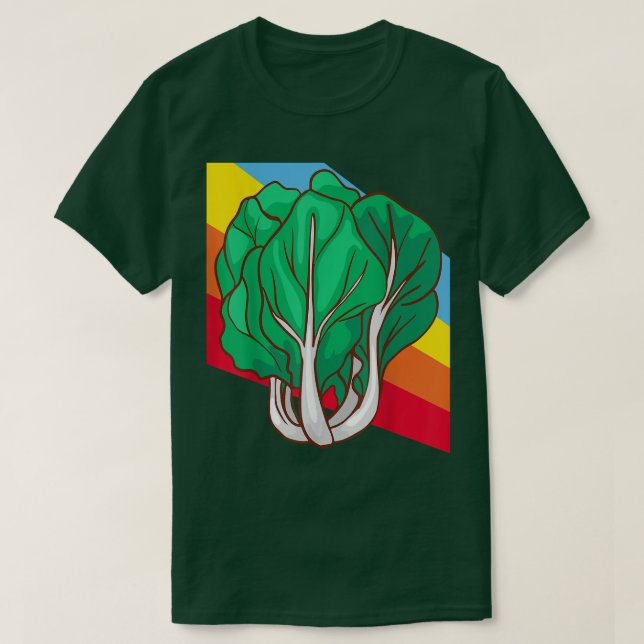 Camiseta Pak Choi Vegetables Comida Vegetariana (Diseño del anverso)