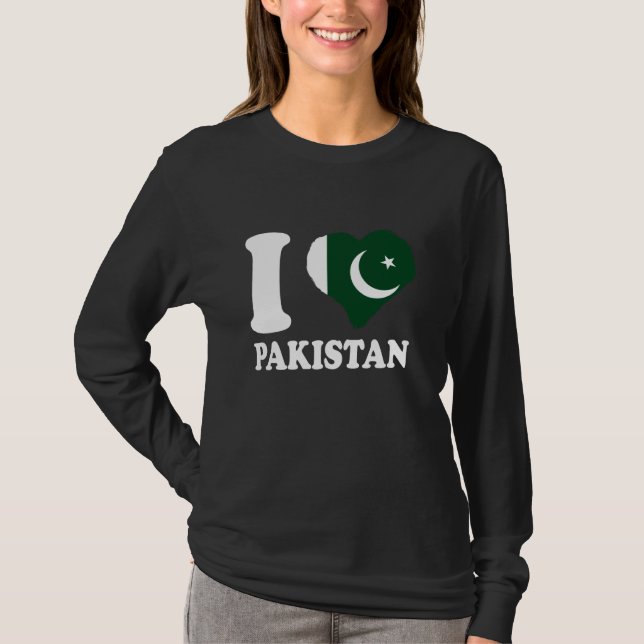 Camiseta Pakistán Amo Pakistán Orgullo paquistaní paquistan (Anverso)