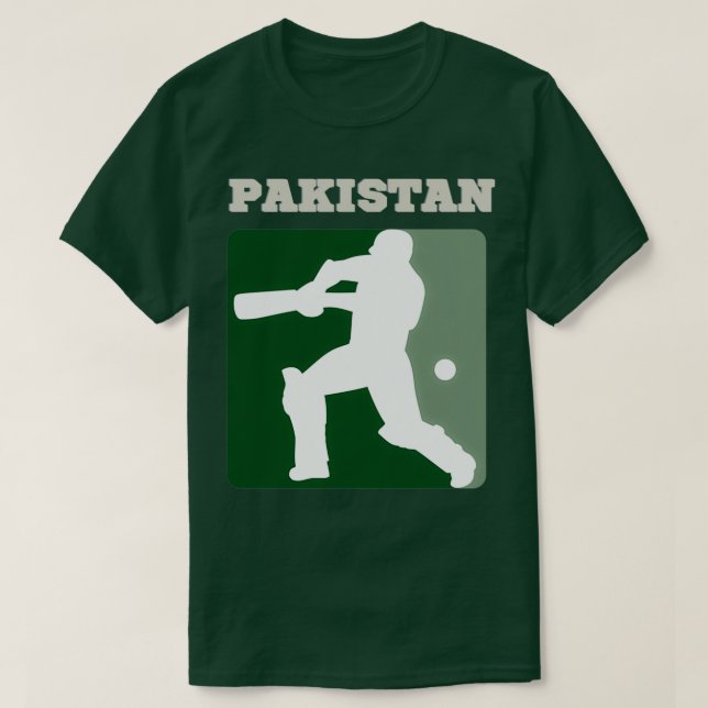 Camiseta Pakistán: Equipo de cricket de Pakistán (Diseño del anverso)