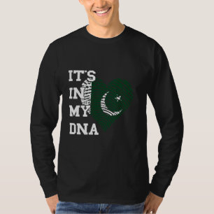 Camiseta Pakistán Está En Mi ADN Corazón Bandera Pakistaní 
