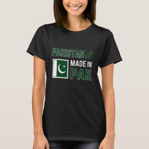 Camiseta Pakistán Mapa la bandera de Pakistán