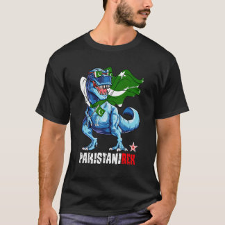 Camiseta PAKISTANIRex Proud PAKISTANI Flag Fun Dinosaur Sau