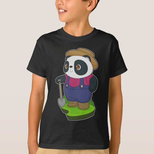 Camiseta Pala de Granjero Panda (Anverso)