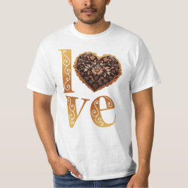 Camiseta Palabra de amor con corazón rosa filigresco románt